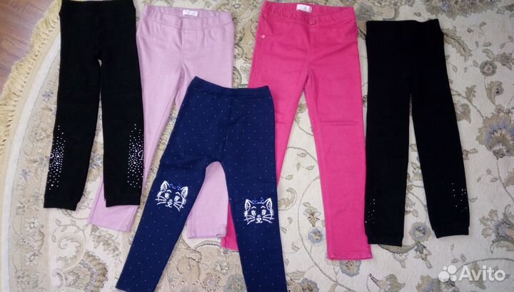 Леггинсы,теплые штаны и джинсы 110,116,122 за всё