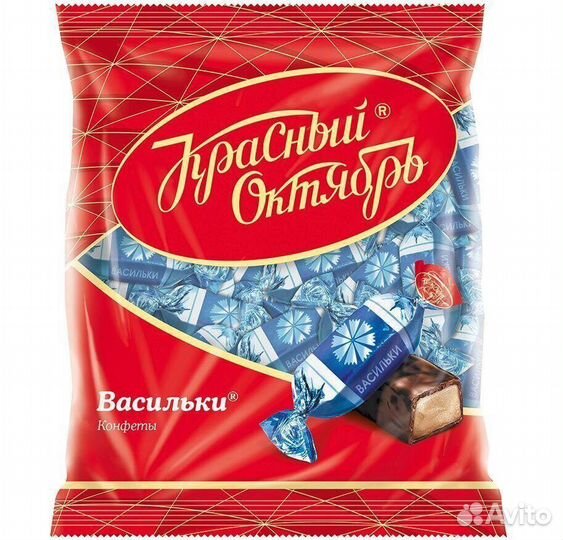 Конфеты шоколадные Васильки Красный Октябрь 250г
