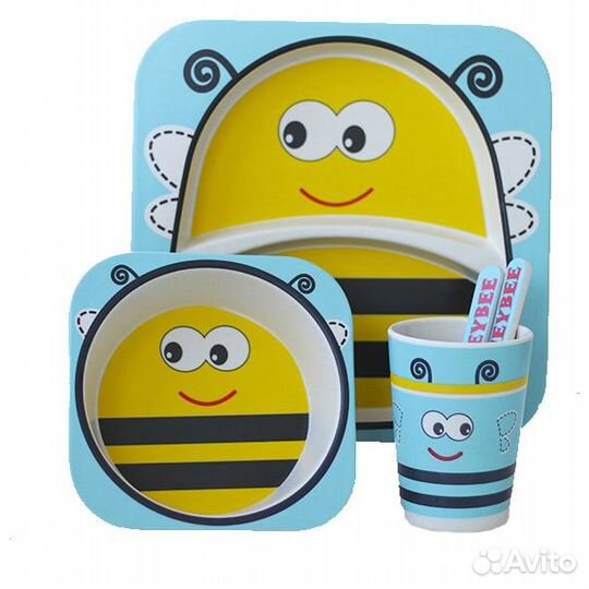 Детская посуда из бамбука, экологично