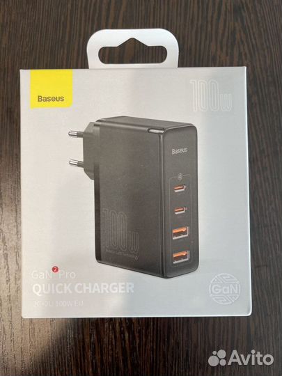 Зарядка Baseus Gan 2 100W, блок питания, бп