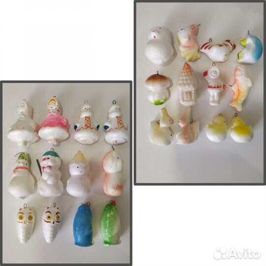 Елочные игрушки СССР советские пенопласт