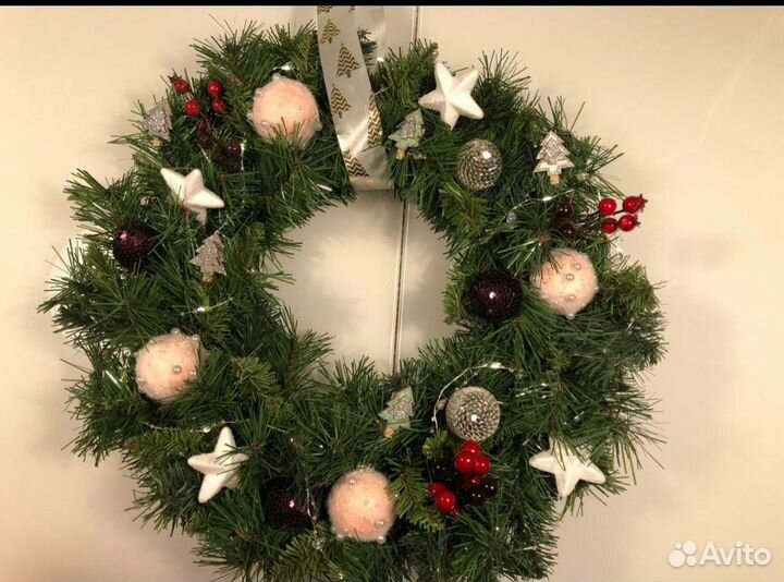 Новогоднее украшение-венок