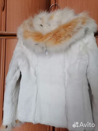Шуба из козы белая