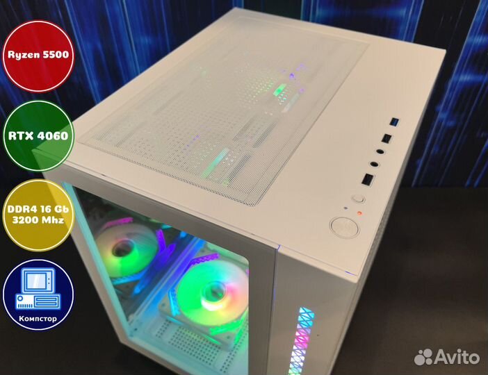 Системный блок AMD5500-RTX4060-16DDR4-KYL05236-A520