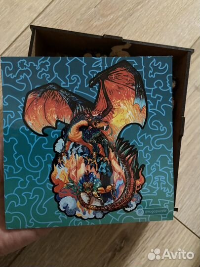 Деревянный пазл Дракон Кот египетский