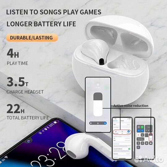Bluetooth-наушники Air Pro6 водонепроницаемые