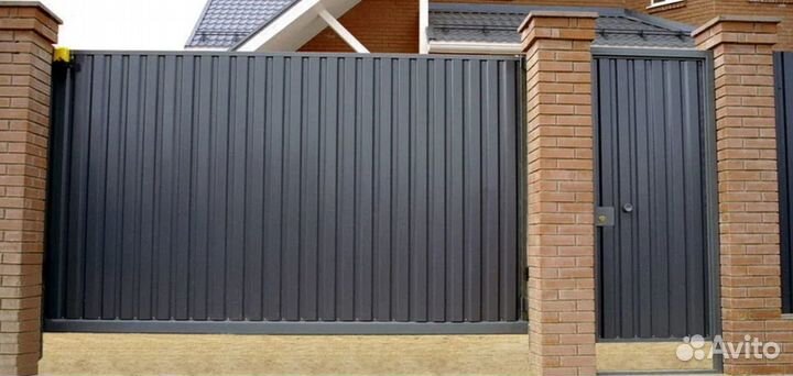 Откатные ворота металлические профессионально