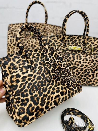 Cумка женская hermes birkin leopard