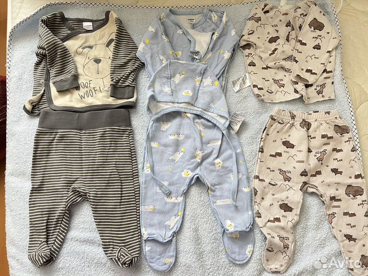 Детские вещи пакетом от 0 до года