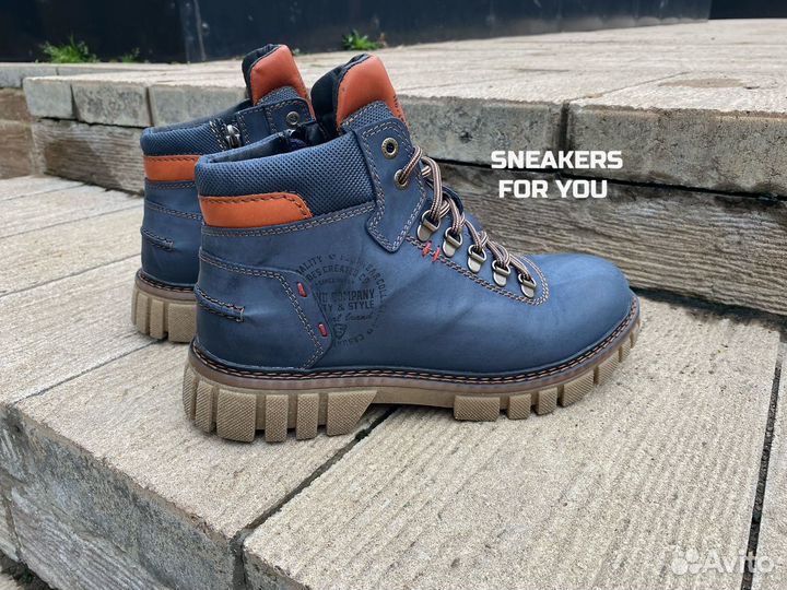 Ботинки зимние мужские стиль Timberland