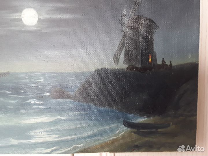 Картина масло, холст 24 х 30 см. Морской пейзаж