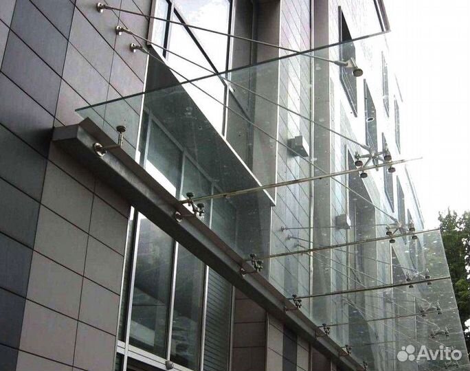 Стеклянный козырек от производителя