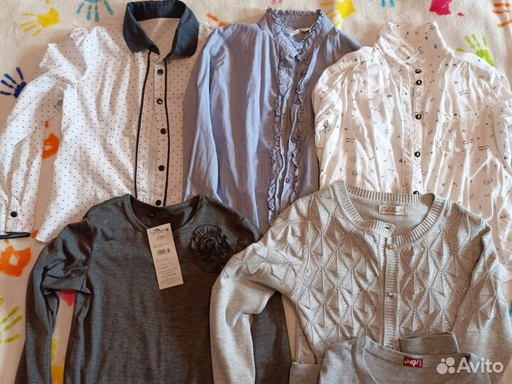 Блузки, кофты школьные 128,134