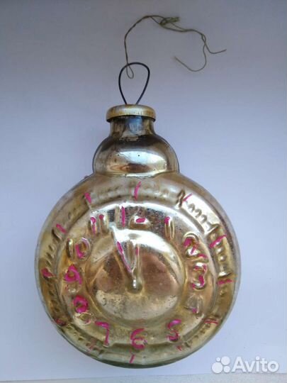 Елочная игрушка СССР часы