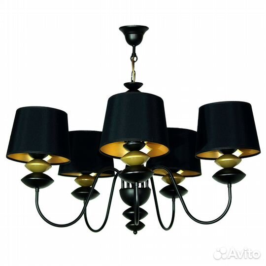 Люстра металл и текстиль в спальню классика Польша