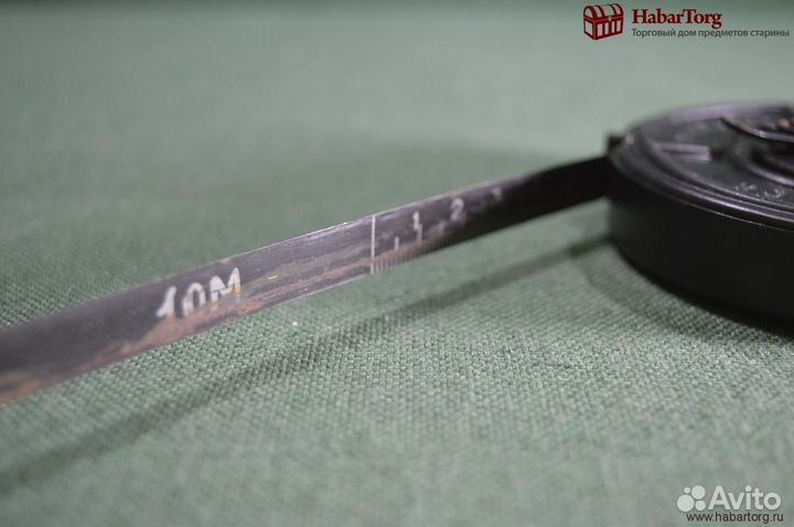 Рулетка строительная 10 метров, карболит, 1980 год