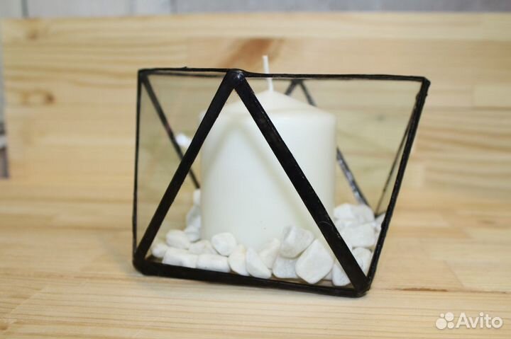 Флорариум. Геометрическая ваза из стекла