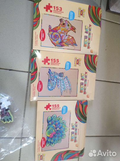 Деревянные пазлы 3шт