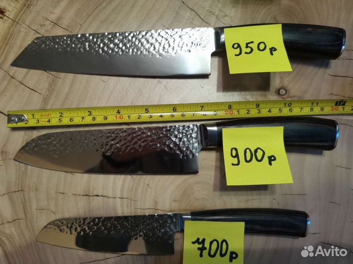 Кухонные ножи с дизайном кованной стали