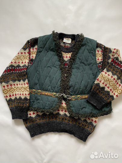 Винтажный мохеровый свитер Шотландия strawberry