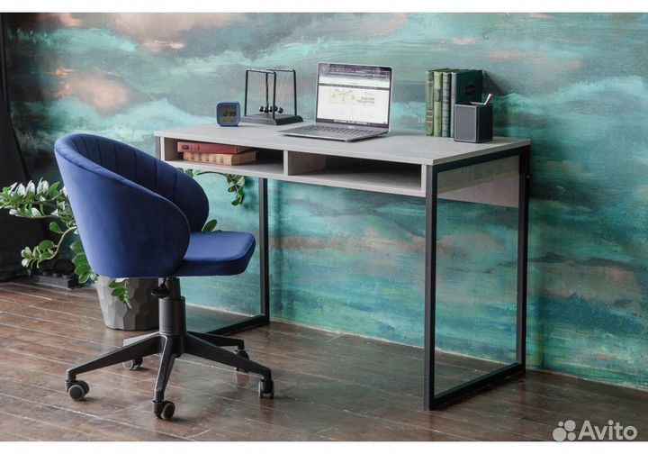 Стол Леон Лофт 110см Бетон