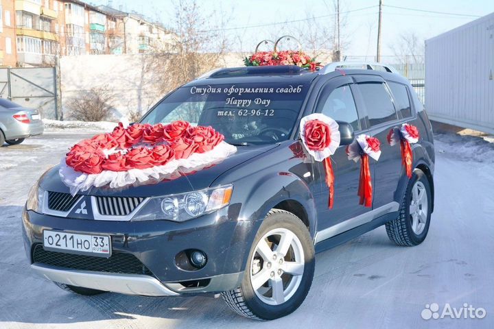 Свадебные украшения на машину