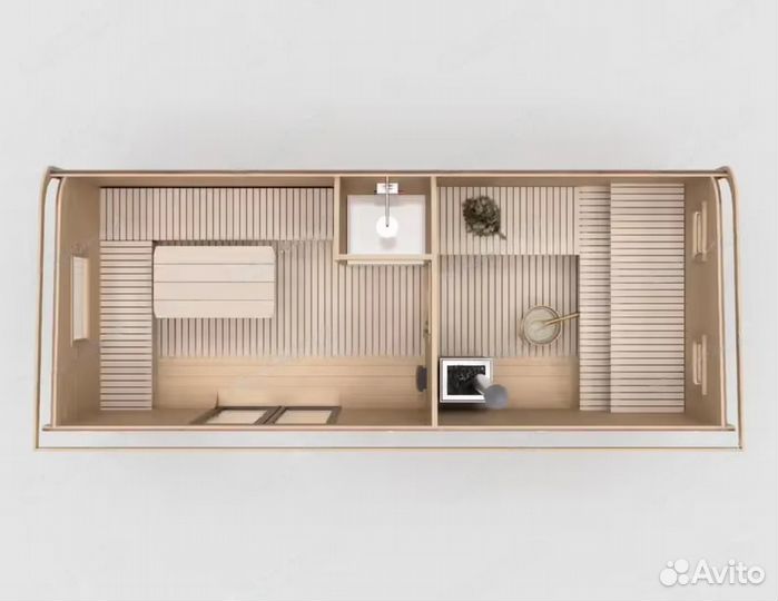 Баня бочка Квадро-Овал