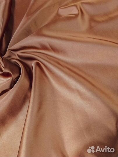Портьерная ткань Сатен Терракотовая