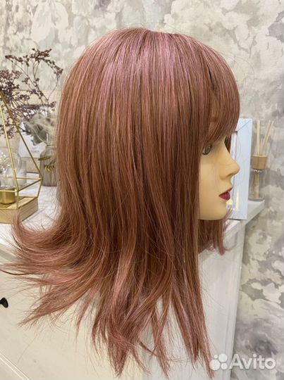 Парик новый розовый
