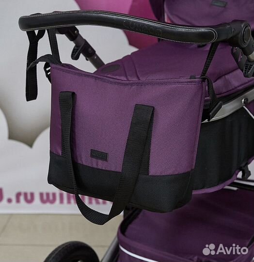 Коляска трансформер 2 в 1 Luxmom 558, фиолетовый