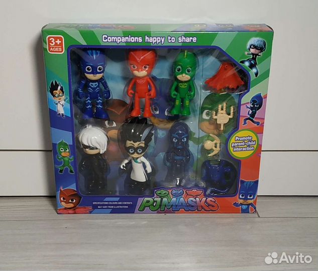 Герои в масках PJ Masks 6, 9 штук с аксессуарами