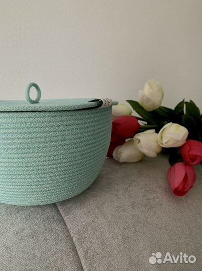 Корзина для хранения из хлопкового шнура