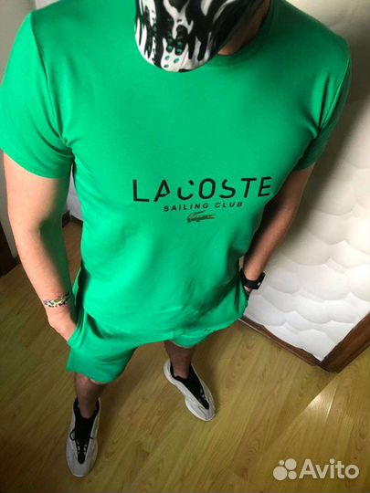 Летний костюм с шортами Lacoste в 3-х расцветках