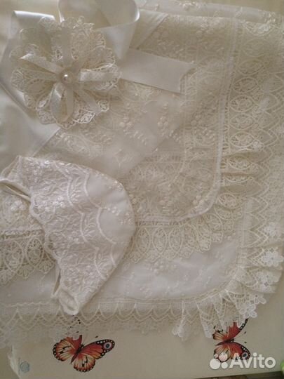 Плед (хлопок и кружево)