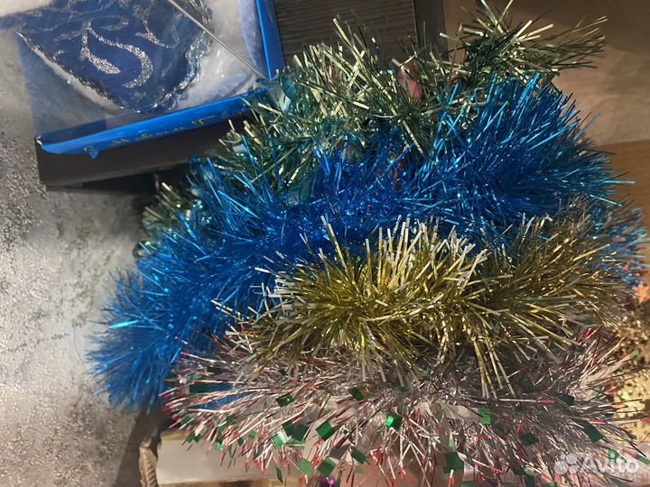 Новогодние игрушки, звезда на елку светящаяся