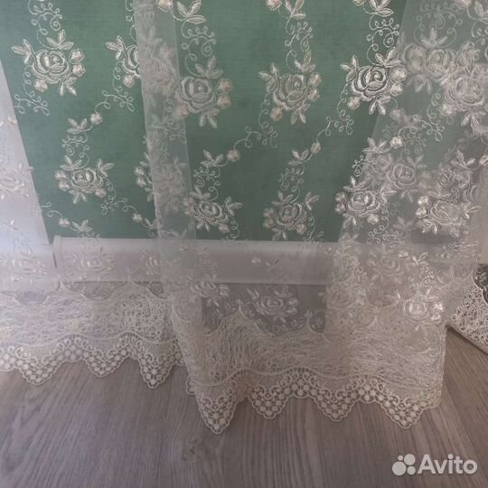 Тюль с вышивкой Турция новая