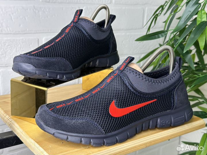 Слипоны мужские Nike сетка 42-44 синие