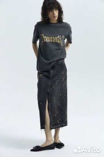 Юбка джинсовая миди Lime