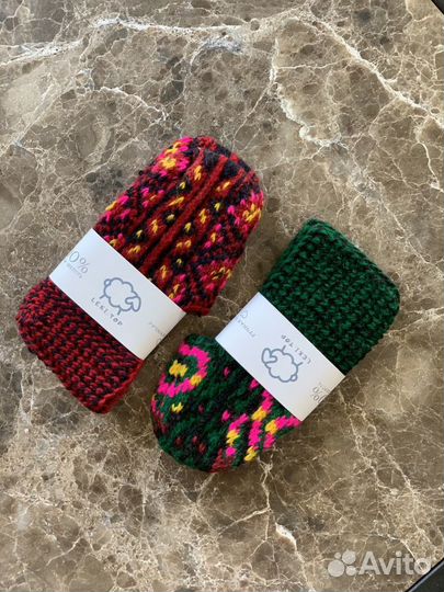 Джурабы вязаные носки домашние тапочки из шерсти