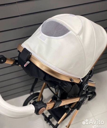 Коляска luxmom X6 Белая/золото Новая