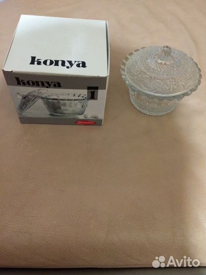 Сахарница с крышкой Pasabahce Konya новая
