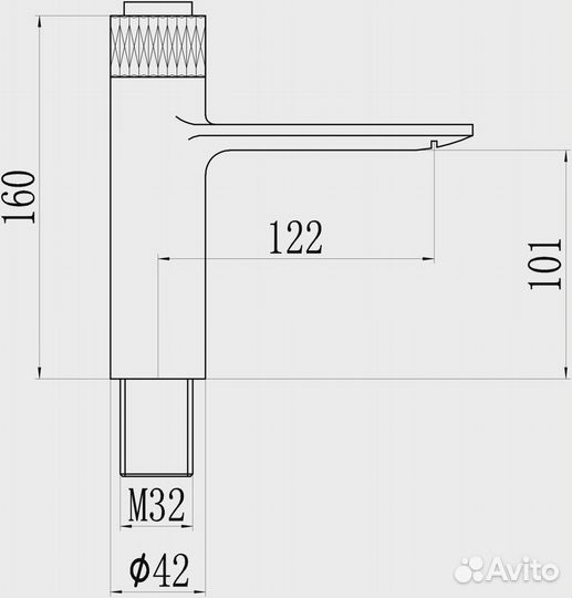 Смеситель для раковины Savol s-601810 Хром