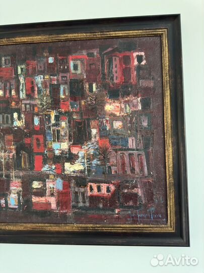 Картина сер.20 века масло на холсте Франция