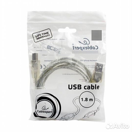 Кабель USB 2.0 Pro Cablexpert 1,8м, экран, феррит