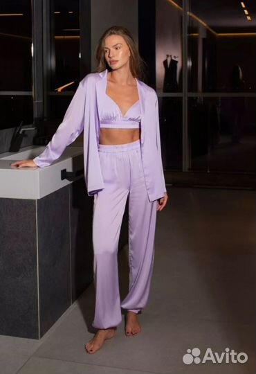 Лёгкий комплект Топ+ джоггеры+ рубашка