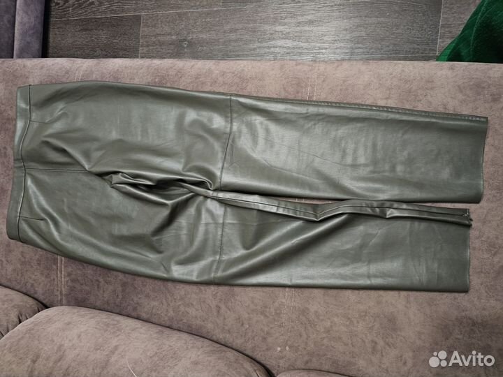 Кожаные брюки zara