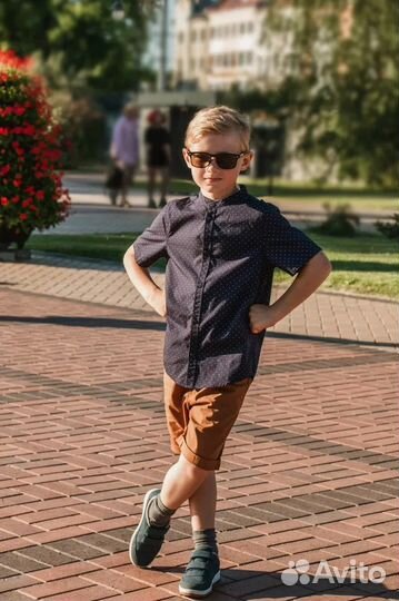 Комплект рубашка и шорты H&M размер 128