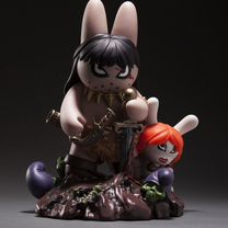 Frazetta x Kozik x Kidrobot: Labbit the Barbarian