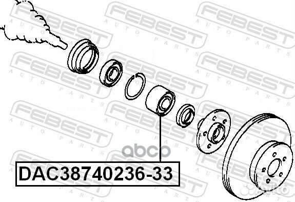 Подшипник ступицы передний toyota caldina 92-02