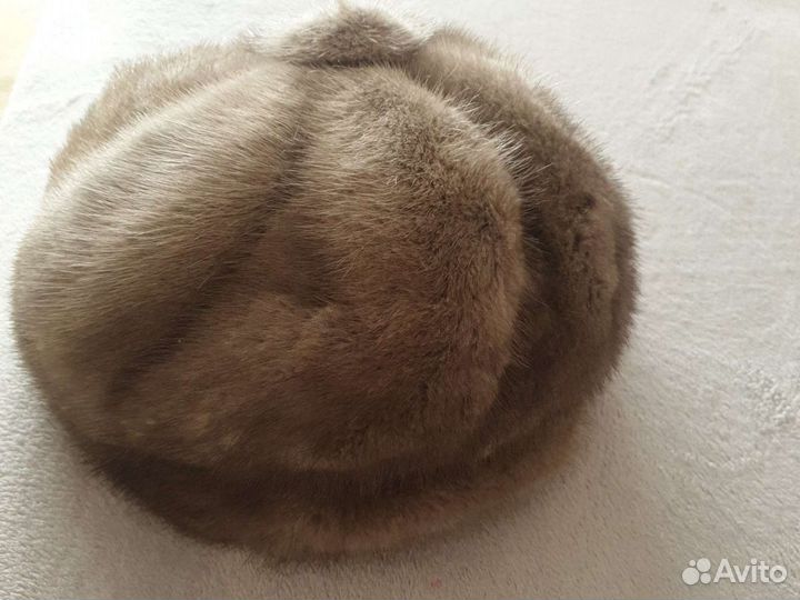 Шапка норковая женская серая